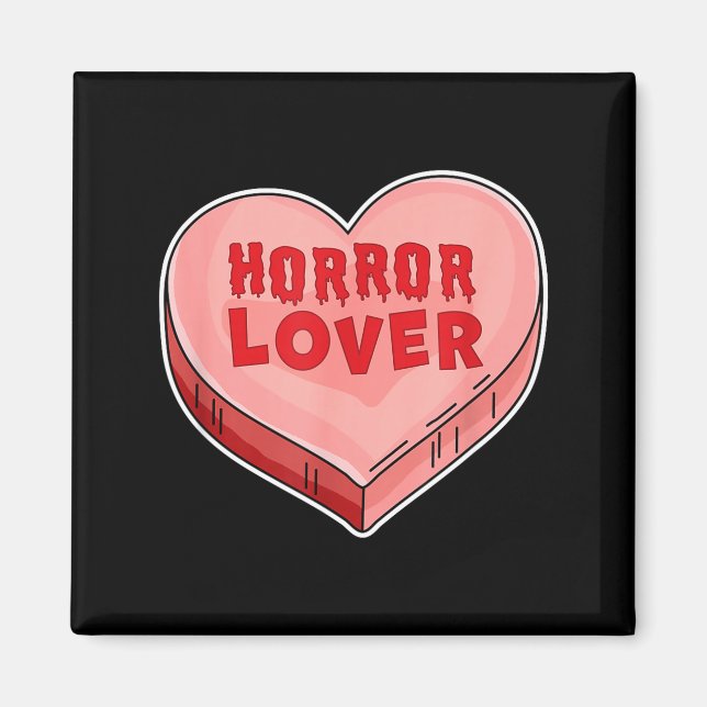 Íman Horror Lover Candy Heart Valentines Day Halloween  (Frente)