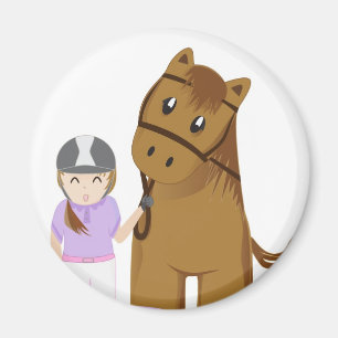 Íman Horse and girl - Menina e cavalo