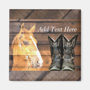 Íman Horse Cowboy Boots Conselho Russo de Celeiro