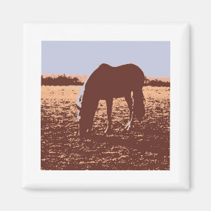 Íman Horse Grazing Pop Art