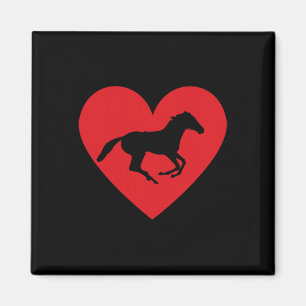 Íman Horse Heart Horseback Equestrian Riding Girls