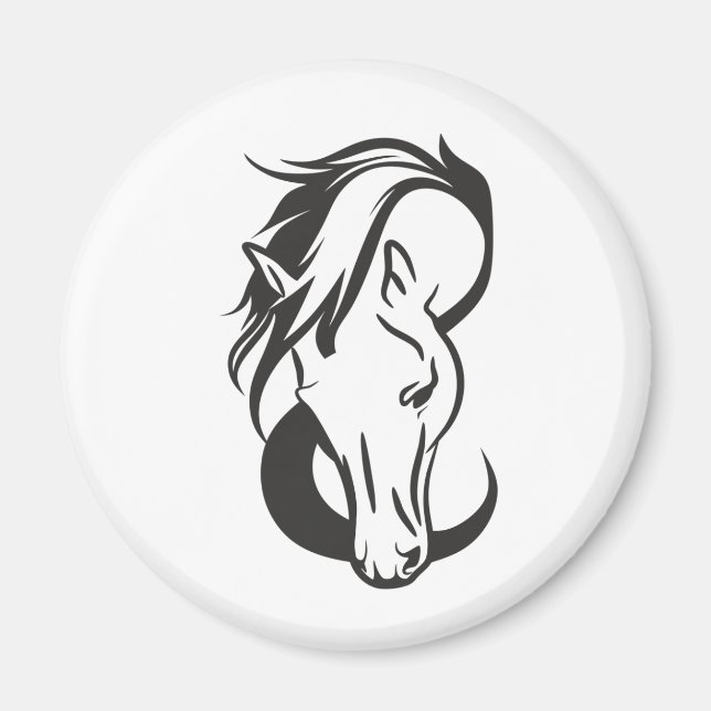 Íman Horse portrait, (Frente)