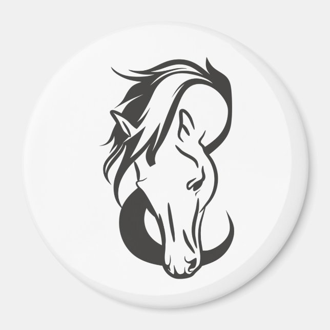 Íman Horse portrait, (Frente)