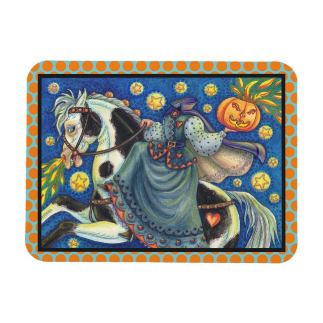 ÍMAN  HORSEWOMAN HALLOWEEN MAGNET SEM CABEÇA SEM CABEÇA (Horizontal)