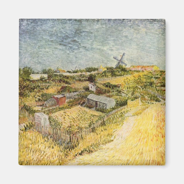 Íman Hortas Vegetais, Montmartre, por Vincent van Gogh (Frente)