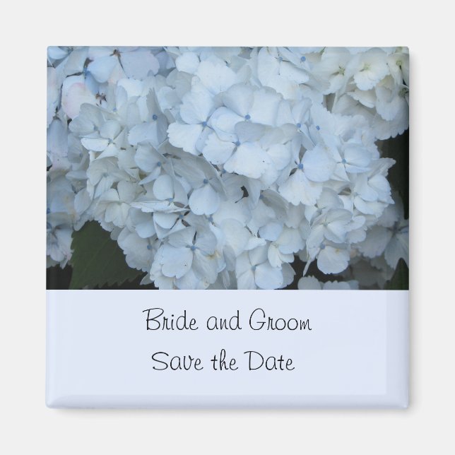 Íman Hortênsia Azul Claro Save the Date (Frente)