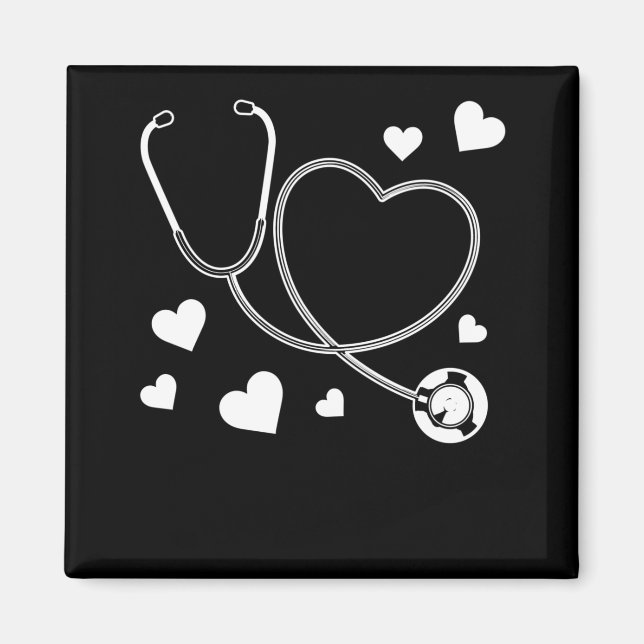 Íman Hospital de Amor Enfermeiro Stethoscope (Frente)