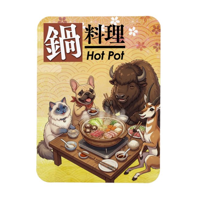 Íman hot pot yosenabe -Ragdoll, French Bulldog... etc- (Vertical)
