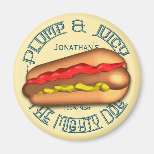 Íman Hotdog poderoso do cão personalizado