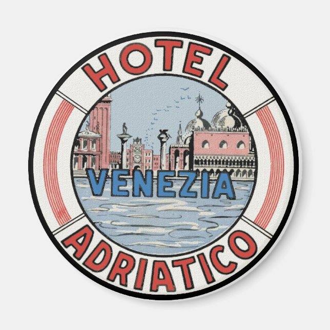 Íman Hotel Adriatico em Veneza (Frente)
