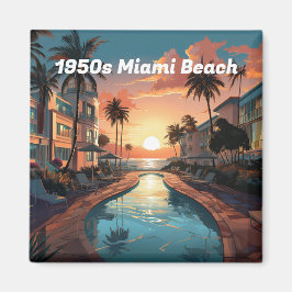 Íman Hotel deco de arte em Miami Beach nos anos 50 no n