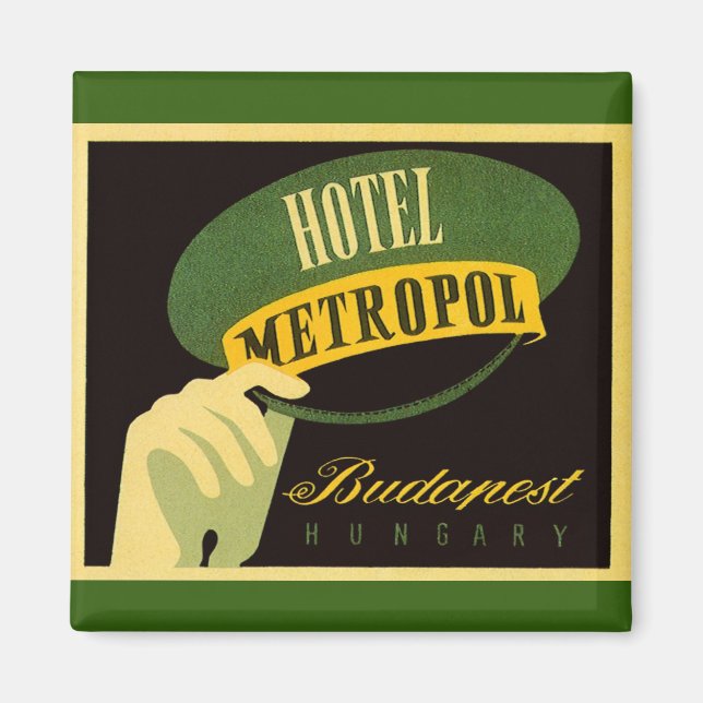 Íman Hotel Metropol Budapest Hungria Bellhop Hat (Frente)