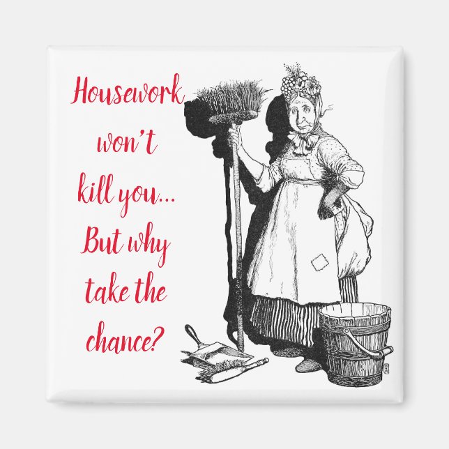 Íman "House-work won't kill you"  (Frente)