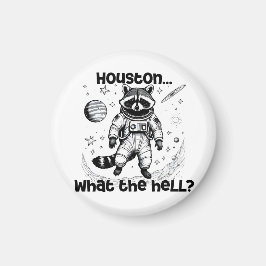 Íman Houston. Que diabos? Raccoon Adorável