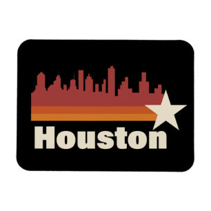 Íman Houston Texas Cityscape Vintage