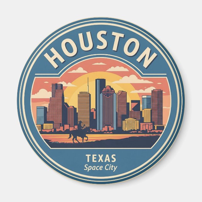 Íman Houston Texas vintage (Frente)
