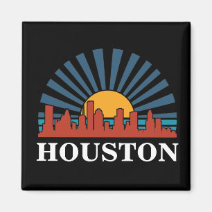 Íman Houston Texas Vintage Sunset Viagem