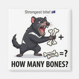 Íman How Many Bones? Tasmanian Devil Math Game Magnet