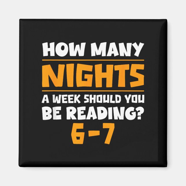 Íman How Many Nights A Week Should You Be Reading 6-7 B (Frente)