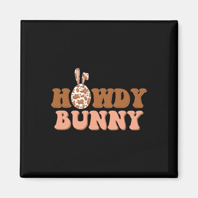 Íman Howdy Bunny Páscoa Country Western (Frente)