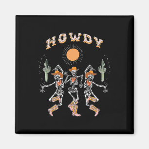 Íman Howdy Cowboy Skeleton Dancing Country Hall Ocident