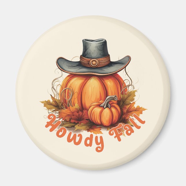 Íman Howdy Fall - Rustic Autumn Vibes (Frente)
