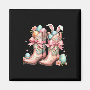 Íman Howdy Western Easter Bunny Coquette Cowboy Boots E