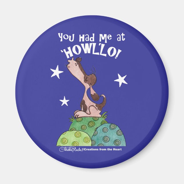 Íman Howling Basset Hound Night (Frente)