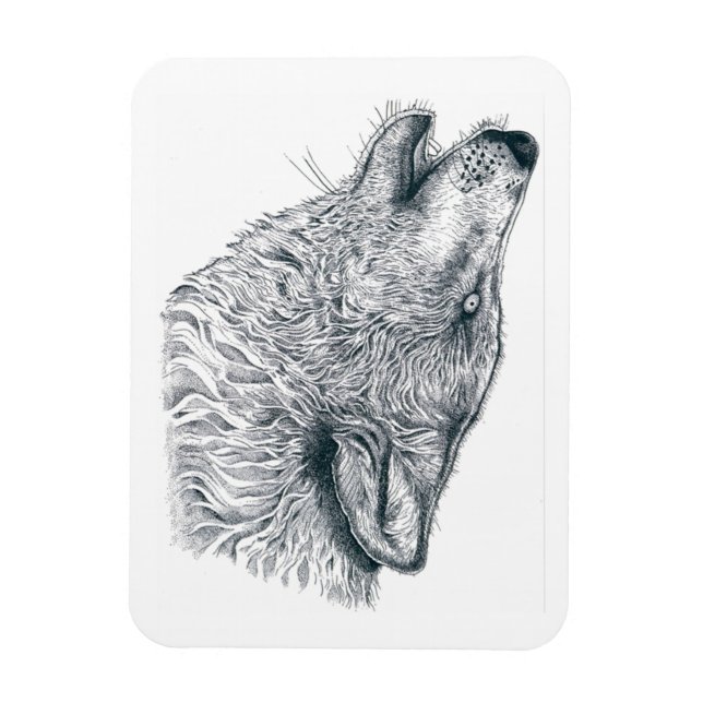 Íman Howling Wolf (Vertical)