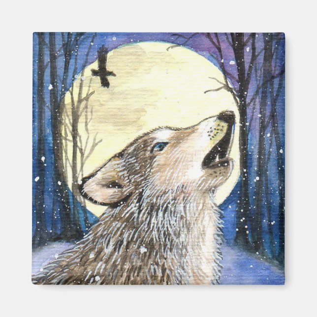 Íman Howling - Wolf Art (Frente)