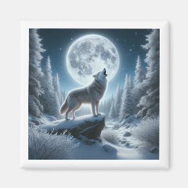 Íman Howling Wolf In Winter