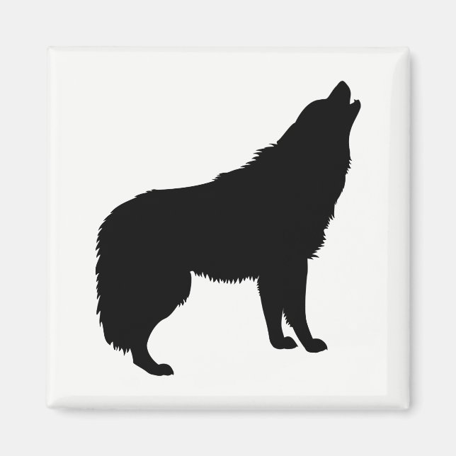 Íman Howling Wolf Silhouette (Frente)