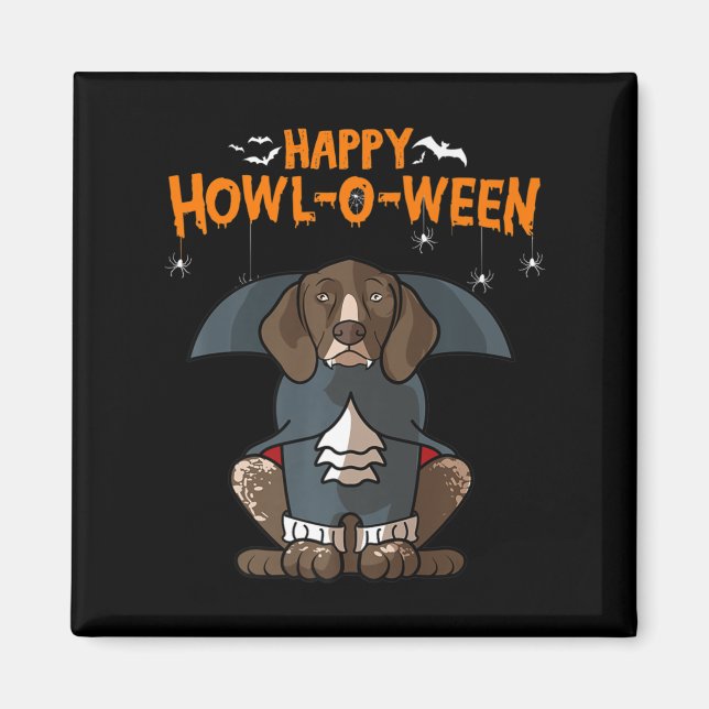 Íman Howloween Cachorro Pointer Alemão de Pelo Curto Ha (Frente)