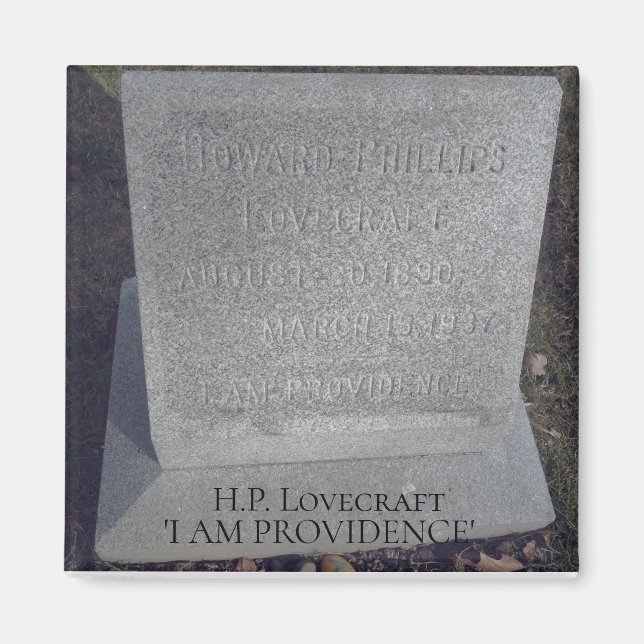 Íman HP Lovecraft Grave - Sou Providence (Frente)