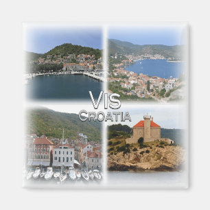 Íman HR0037 Europa, Croácia, Vis, geladeira