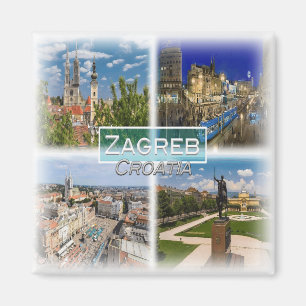 Íman HR0038 Europa, Croácia, Zagreb, geladeira