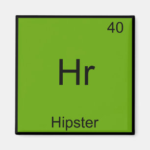 Íman Hr - Hipster Engraçado Elemento Meme Química T-S