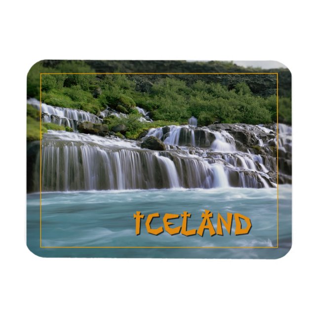 Íman Hraunfossar Falls Islândia (Horizontal)