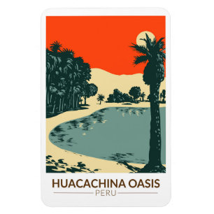 Íman Huacachina Peru Viagem Art Vintage