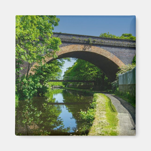 Íman Huddersfield Broad Canal and Whitacre Mill Viaduct (Frente)