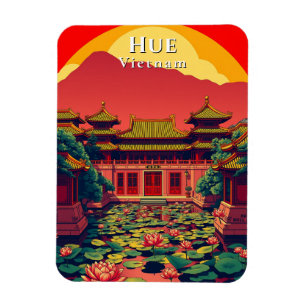 Íman Hue Vietnam Pagoda Viagem Retro