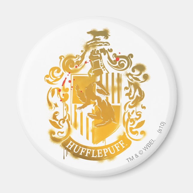 Íman Hufflepuff Crest - Splattered (Frente)