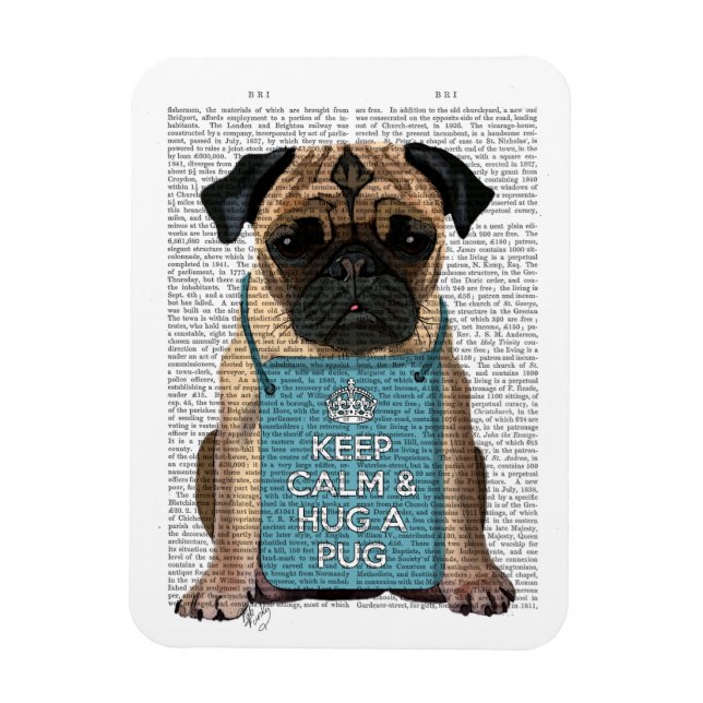 Íman Hug a Pug (Vertical)