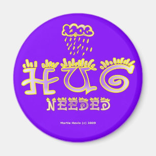 Íman Hug Necessário (2b) - Magnet Redondo