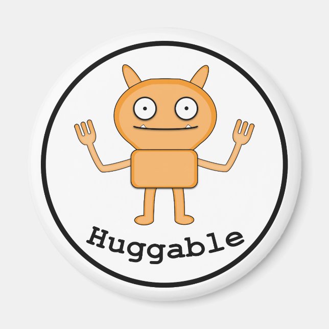 Íman Huggable (Huggable) - Magneta redonda standard de  (Frente)