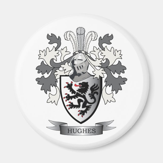 Íman Hughes Family Crest Casaco de Armas (Frente)