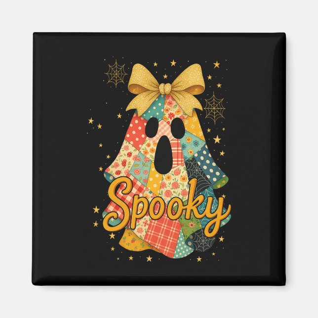 Íman Hugvyn Halloween Patchwork Spooky Ghost Arco Prepp (Frente)