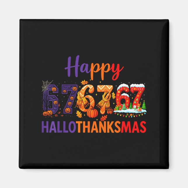 Íman Hugvyn Six Seven Meme 67 Hallothanksmas Dia das Br (Frente)