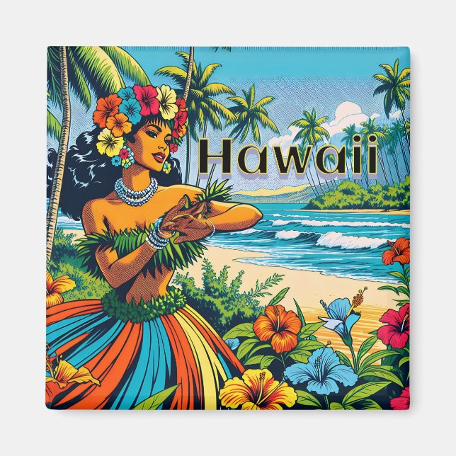 Íman Hula Dancer nas Ilhas Havaianas (Frente)
