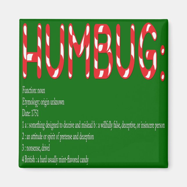 Íman HUMBUG: definição (Frente)